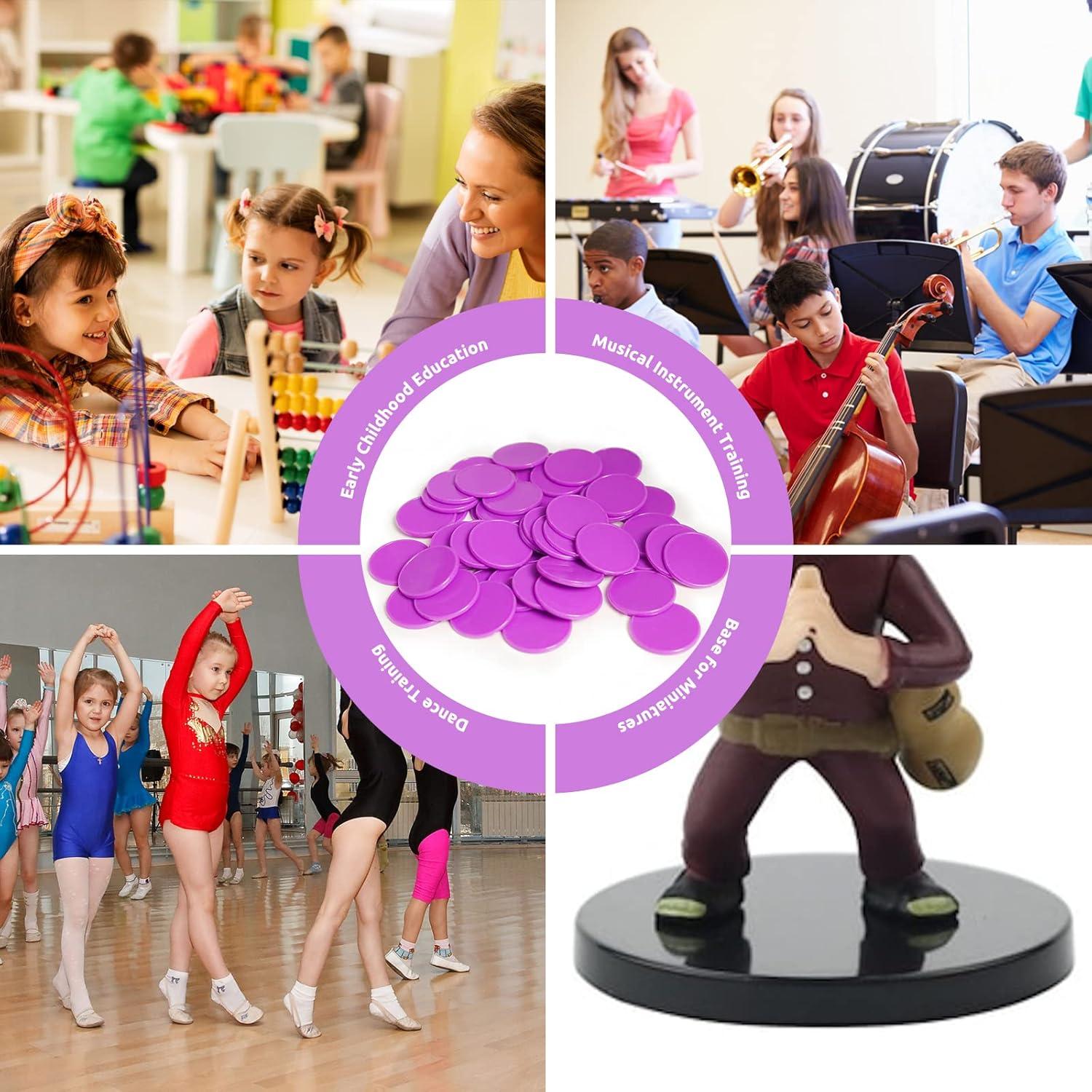 Juego de 100 Fichas de Plástico para Aprendizaje 25 mm