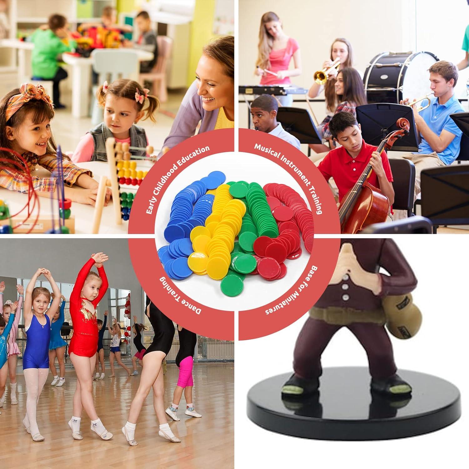 Juego de 100 Fichas de Plástico para Aprendizaje 25 mm