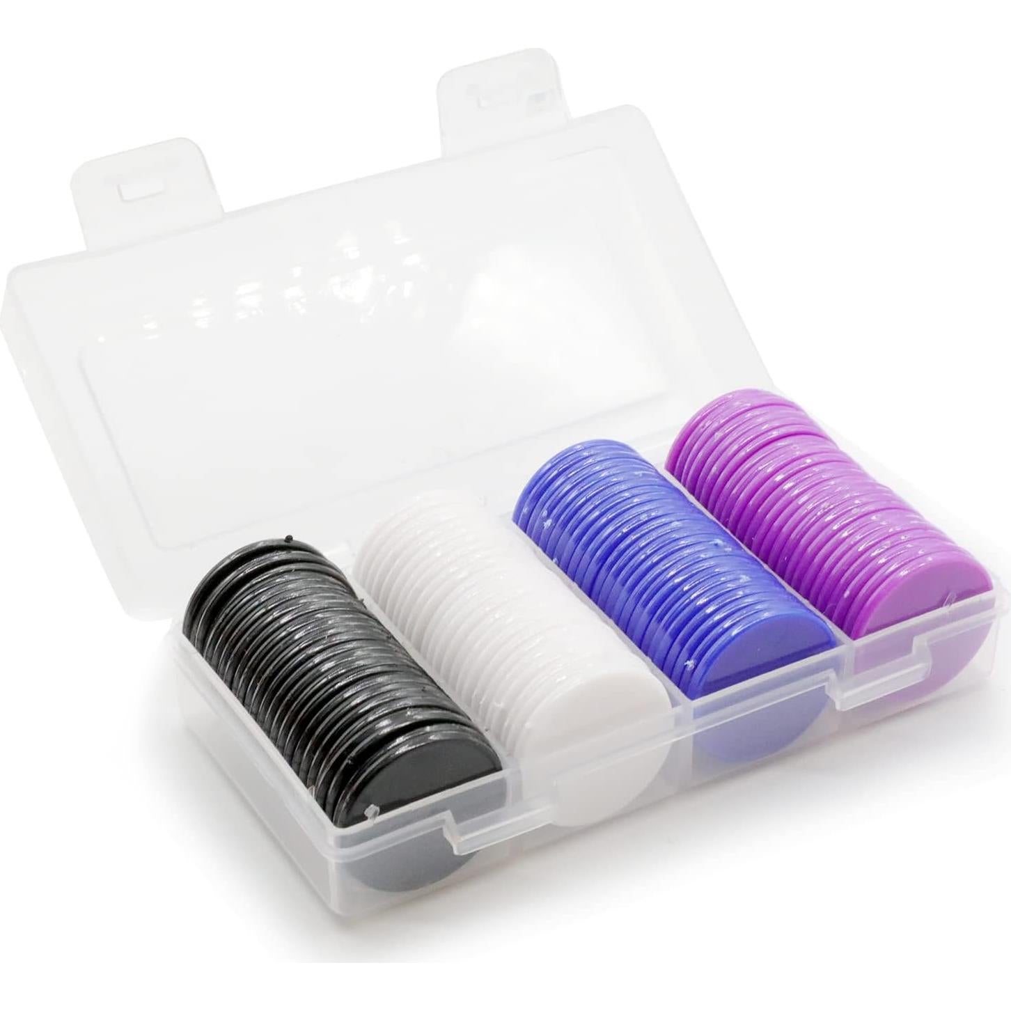 Juego de 100 Fichas de Póker Mini con Caja Almacenaje