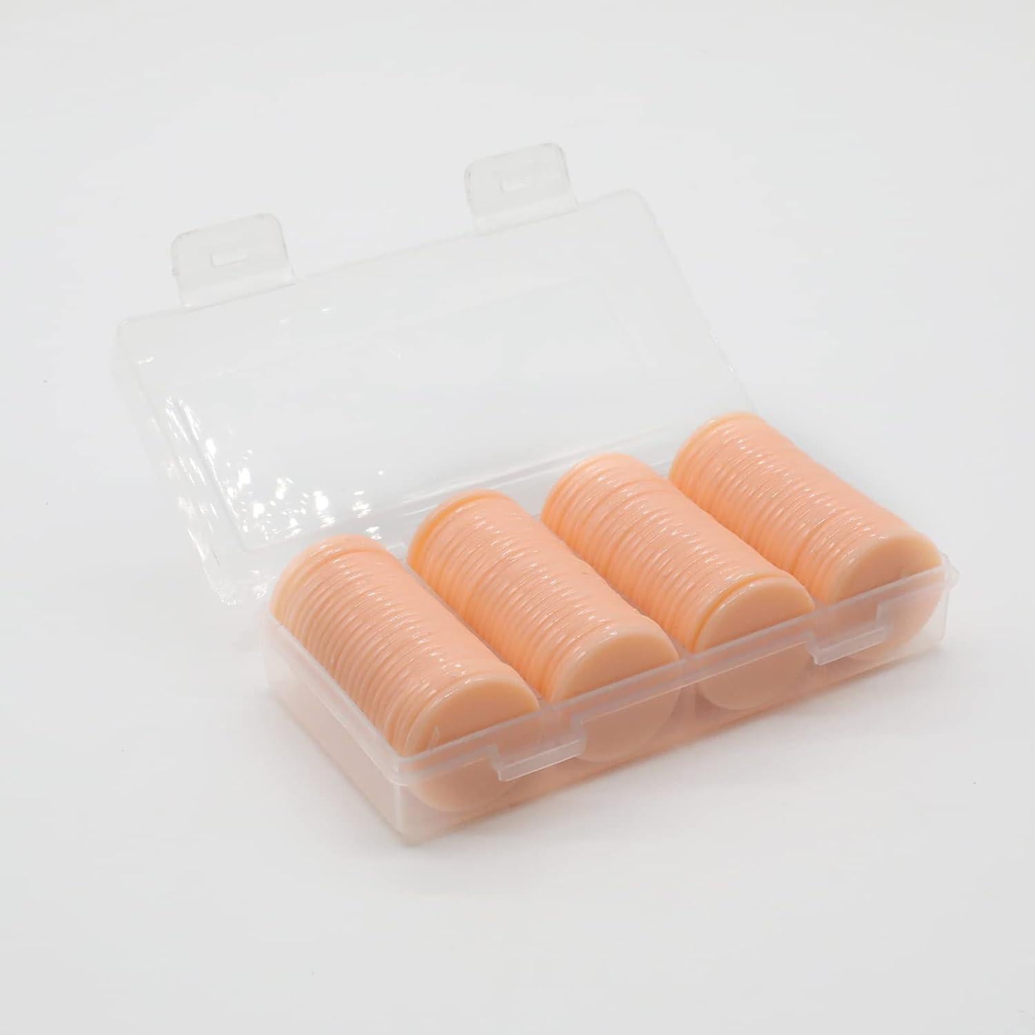 Juego de 100 Fichas de Plástico Durazno 25 mm para Aprendizaje