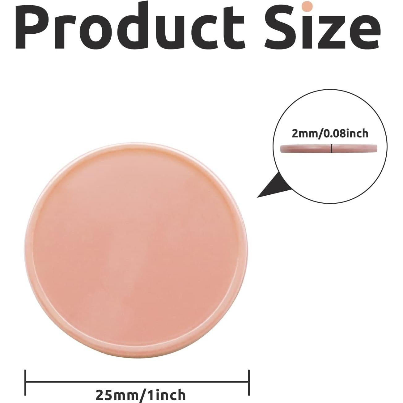 Juego de 100 Fichas de Plástico Durazno 25 mm para Aprendizaje