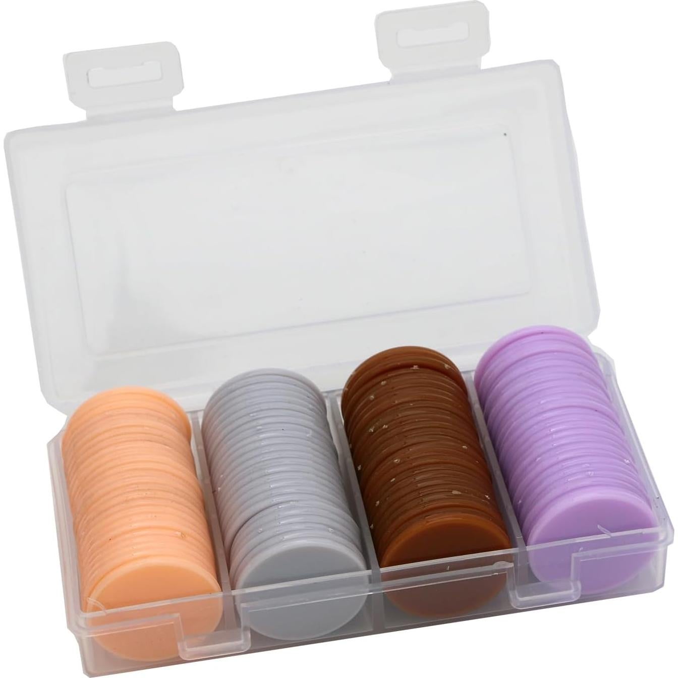 Juego de 100 Fichas de Plástico para Aprendizaje 25 mm