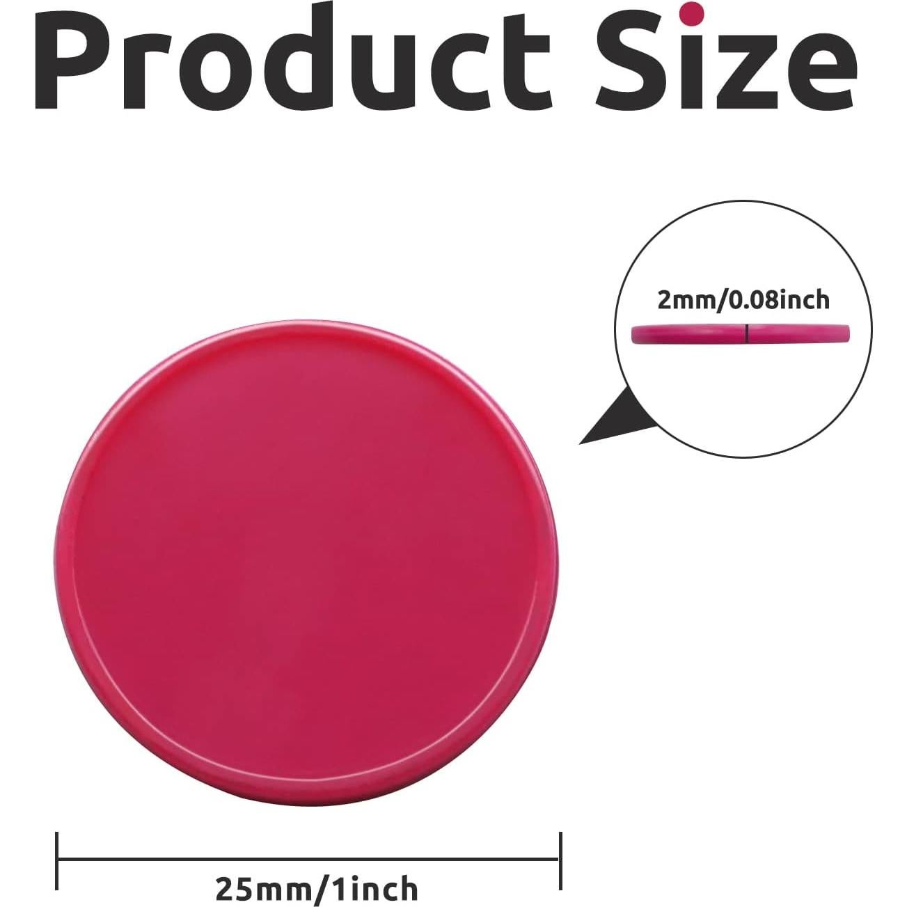 Juego de 100 Fichas de Plástico para Aprendizaje 25mm