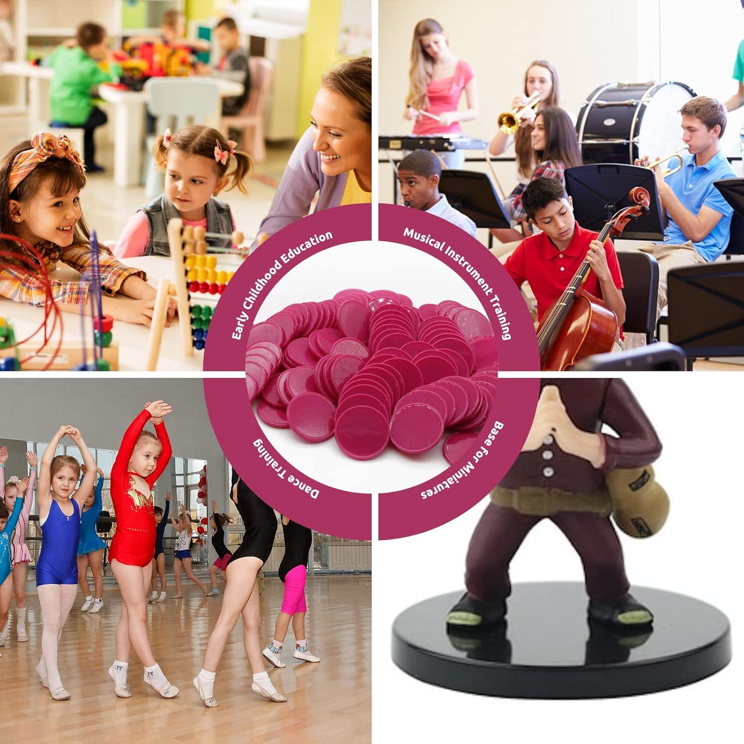 Juego de 100 Fichas de Plástico para Aprendizaje 25mm