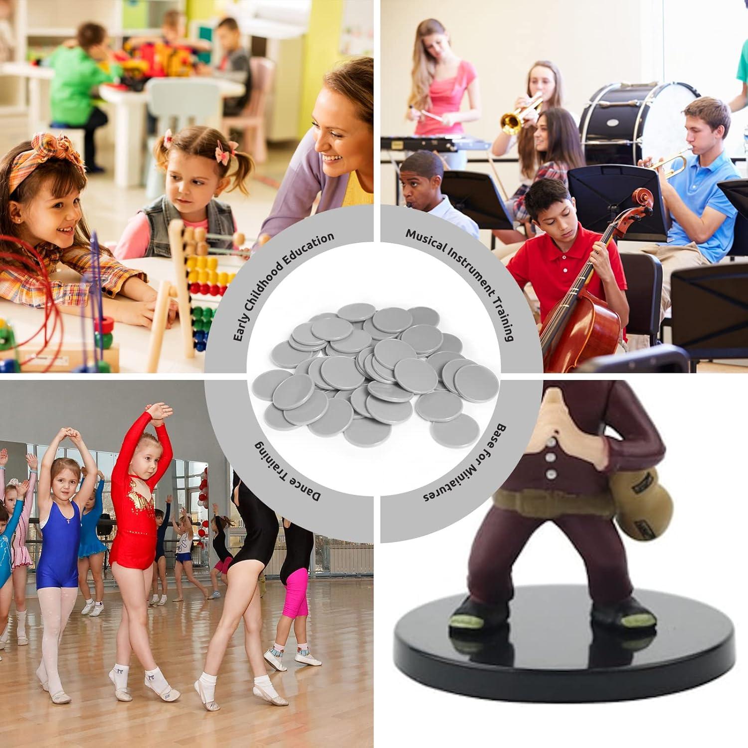 Juego de 100 Fichas de Plástico para Aprendizaje 25 mm