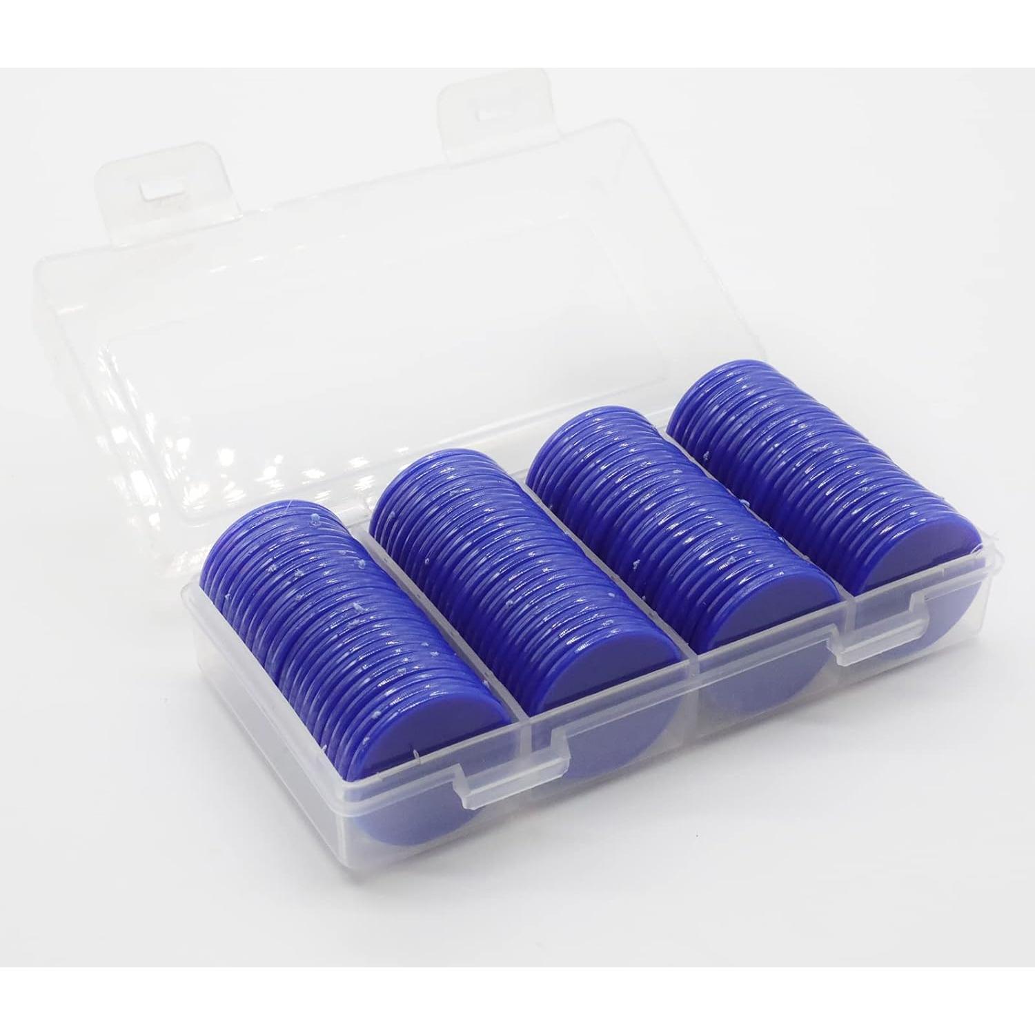 Juego de 100 Fichas de Plástico Azul para Aprendizaje 25 mm