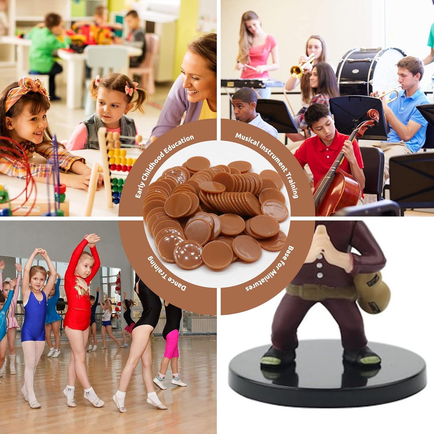 Juego de 100 Fichas de Plástico para Póker Chocolate 25 mm