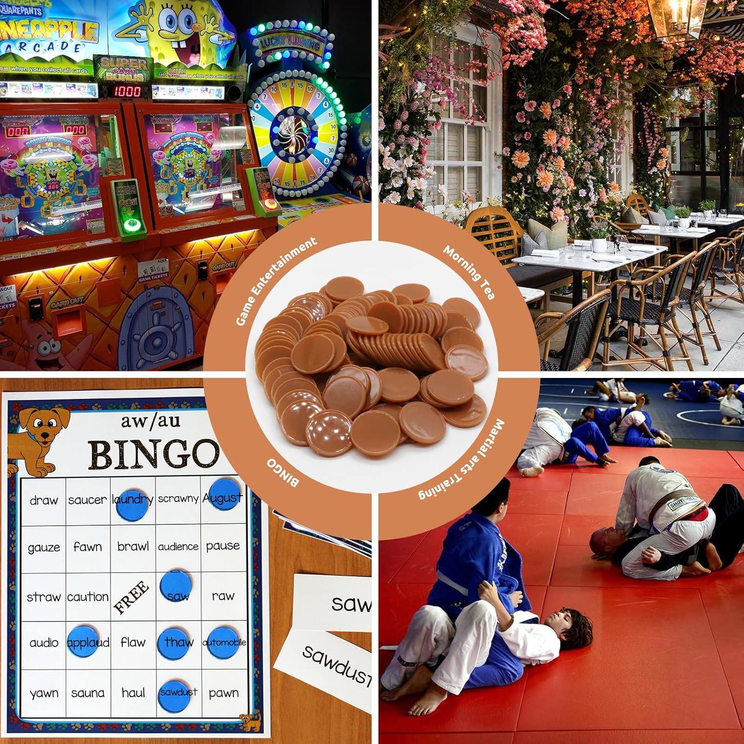 Juego de 100 Fichas de Plástico para Póker Chocolate 25 mm