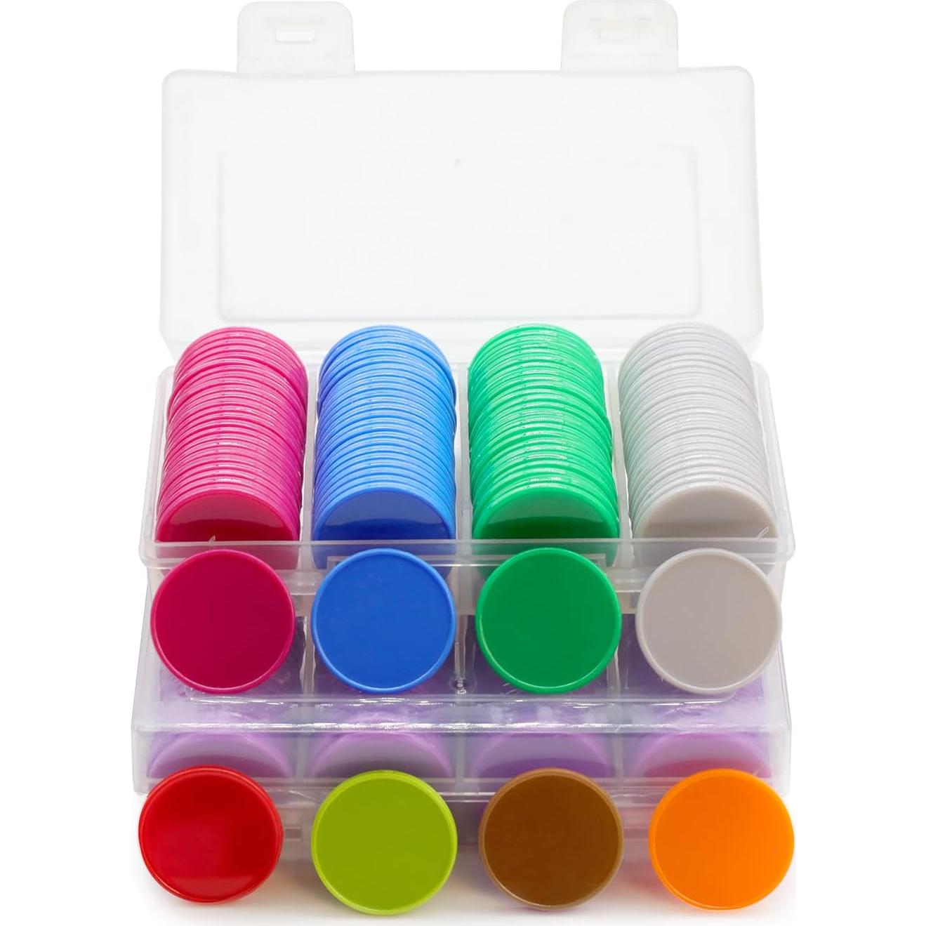 Juego de 100 Fichas de Plástico para Aprendizaje 25 mm