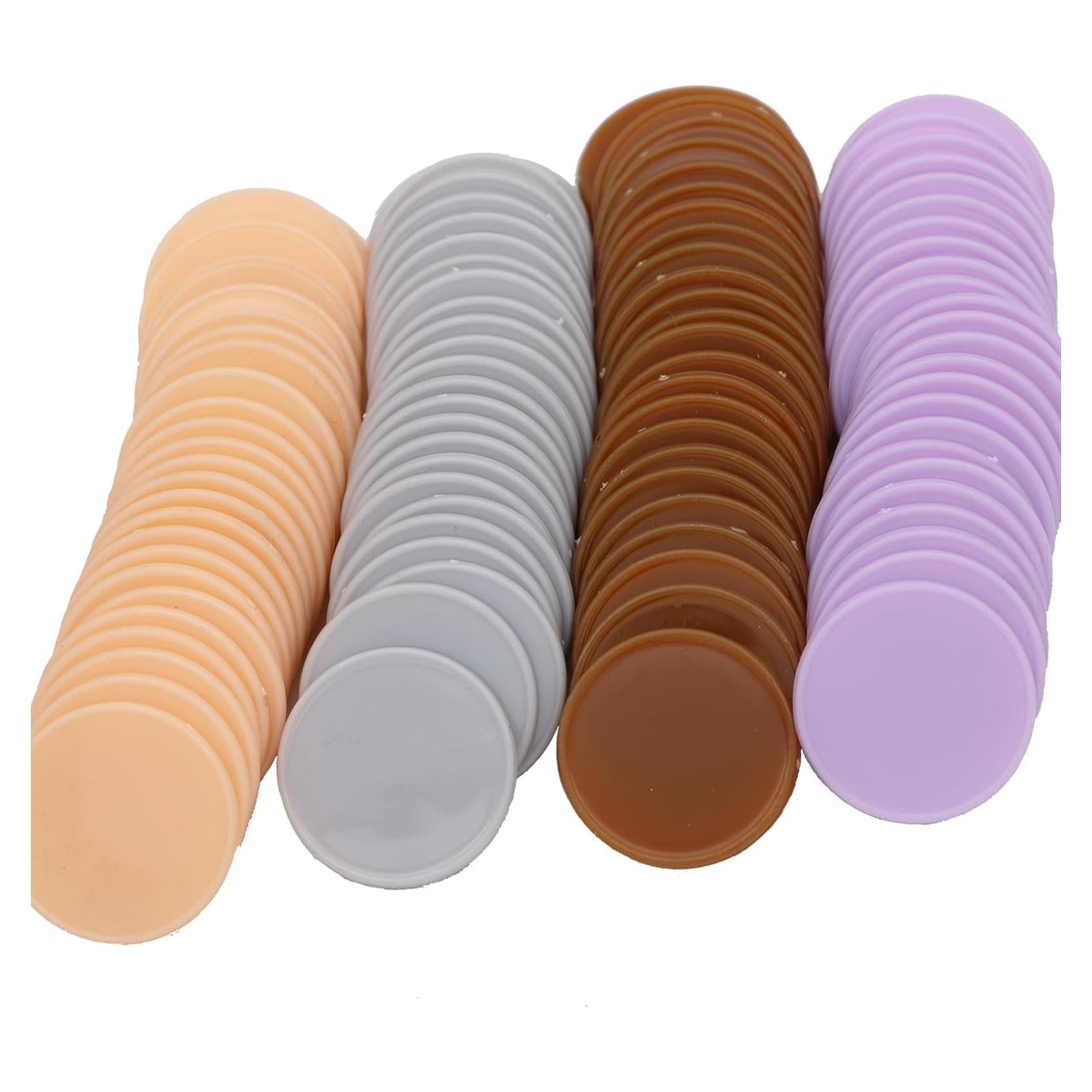 Juego de 100 Fichas de Póker Plástico 25mm con Caja