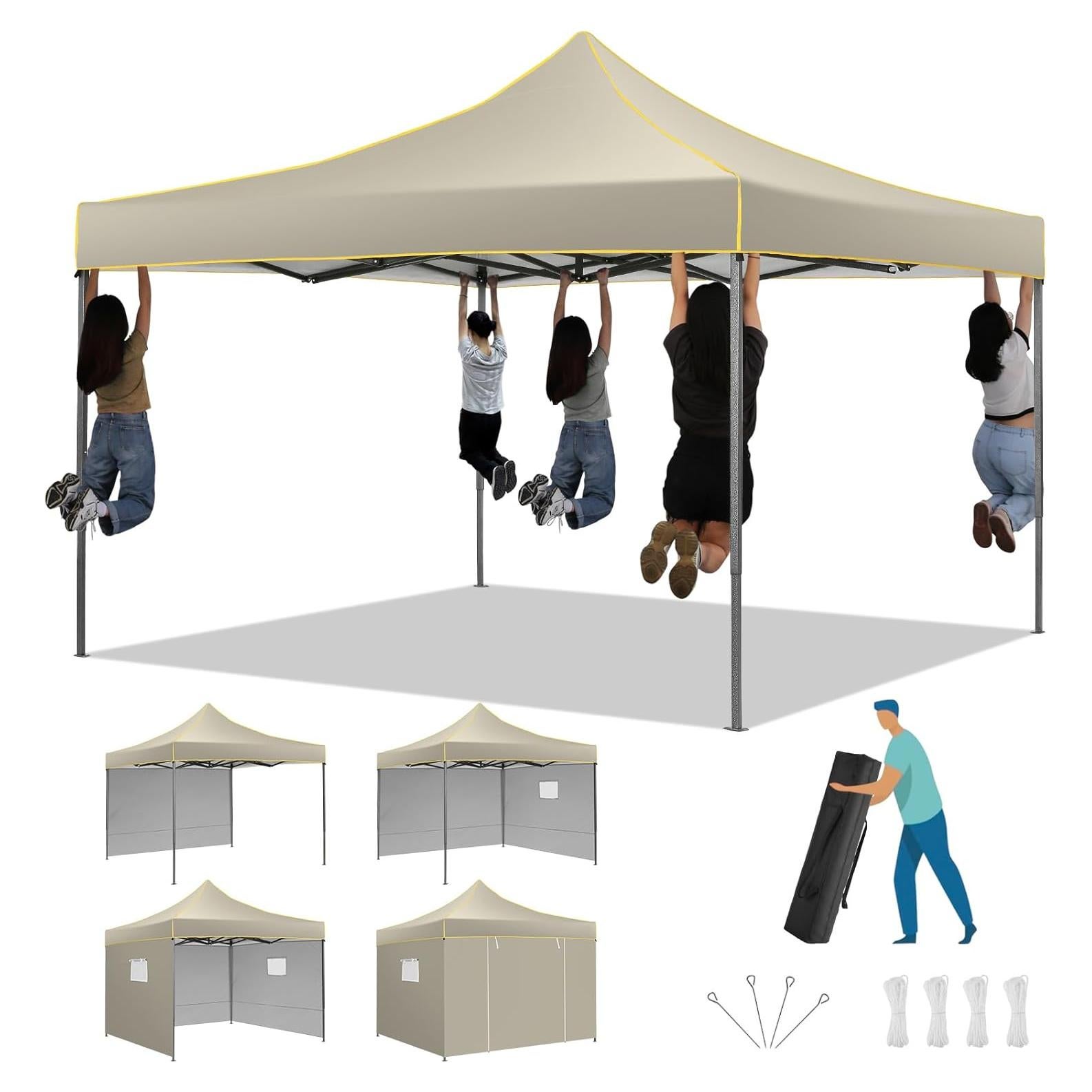 Carpa Plegable 10x10 Tooluck Impermeable UPF 50+ Caqui