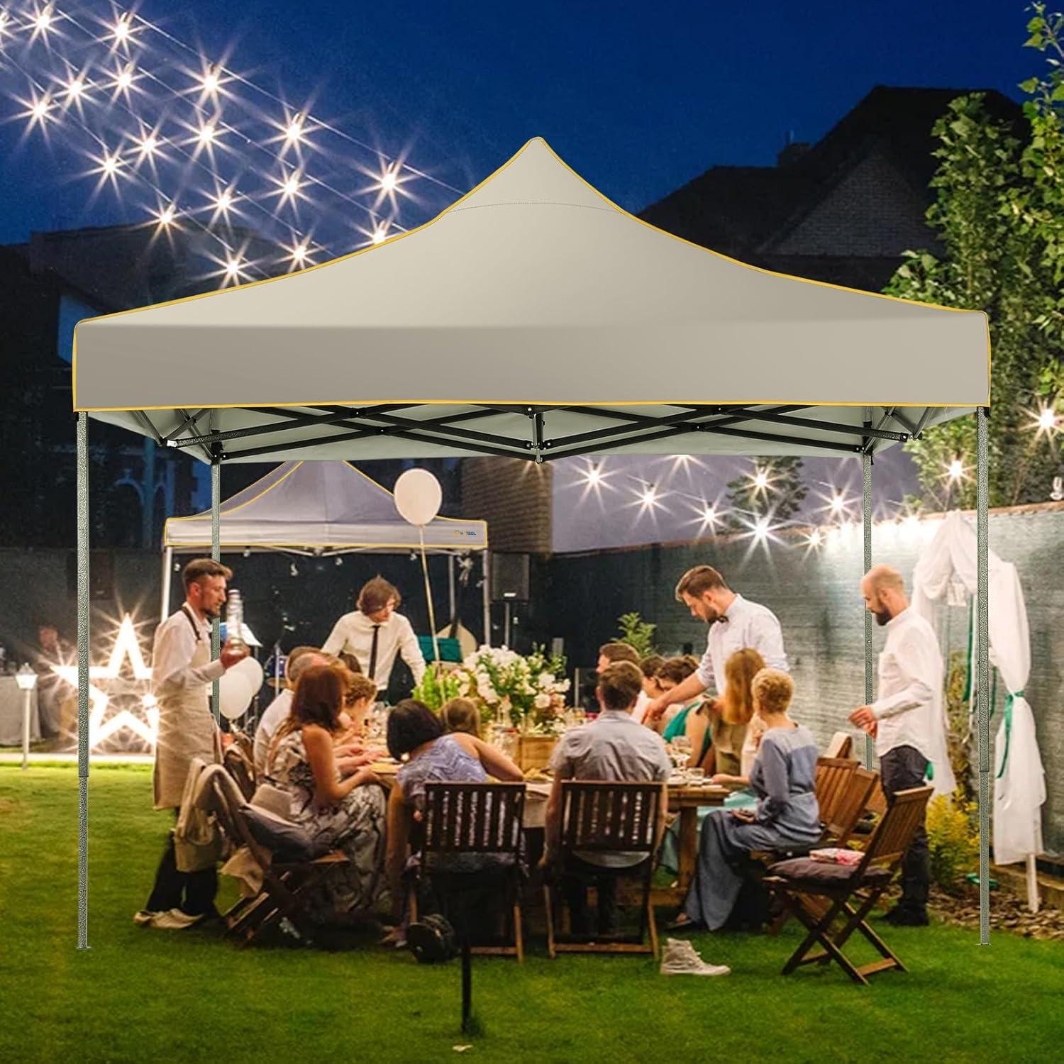 Carpa Plegable 10x10 Tooluck Impermeable UPF 50+ Caqui