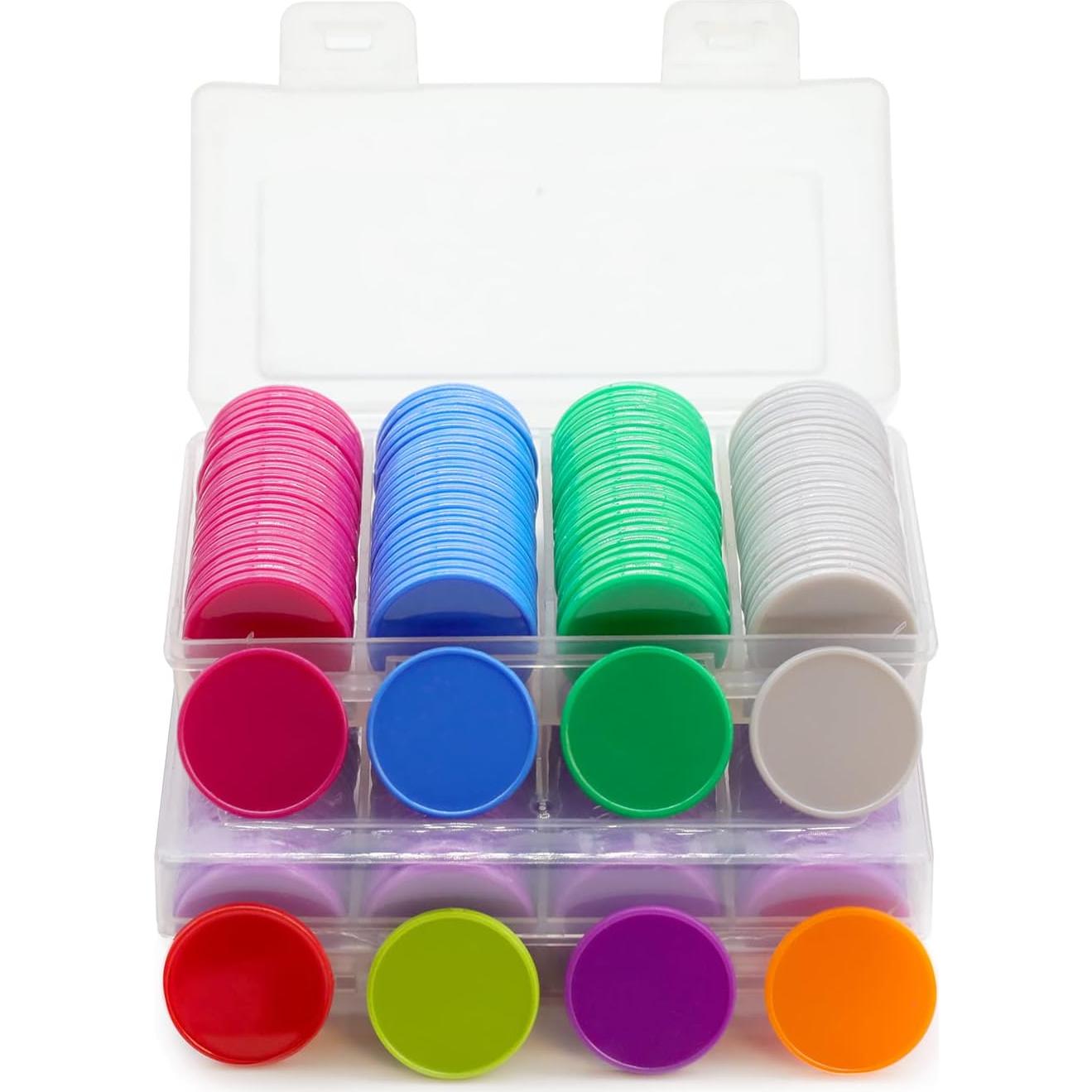 Juego de 100 Fichas de Plástico para Aprendizaje 25 mm