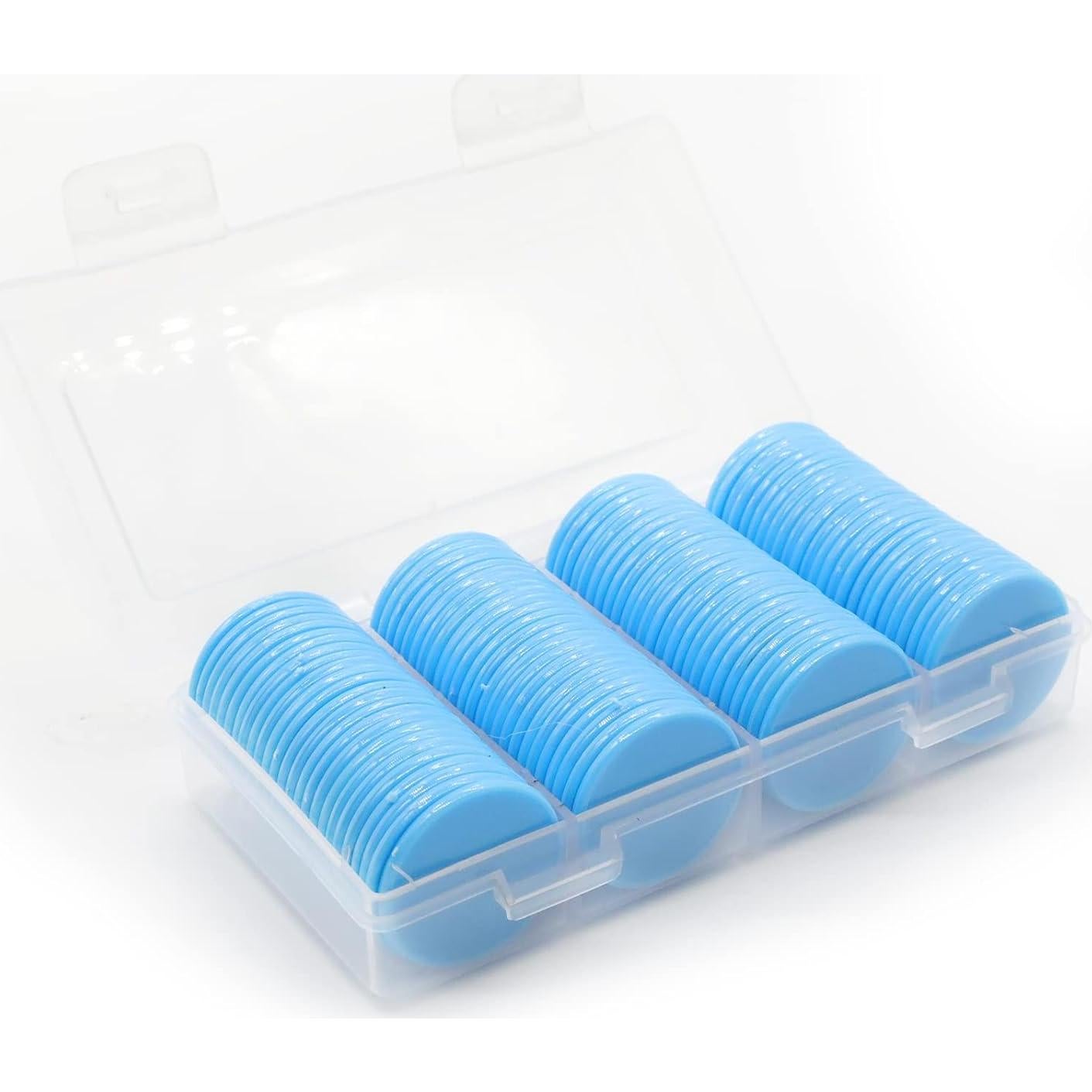 Juego de 100 Fichas de Plástico para Aprendizaje Azul 25 mm