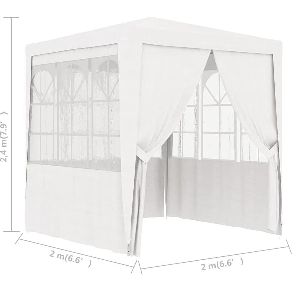 Gazebo Carpa Blanca KTHLBRH 2.01m x 2.01m con Paredes