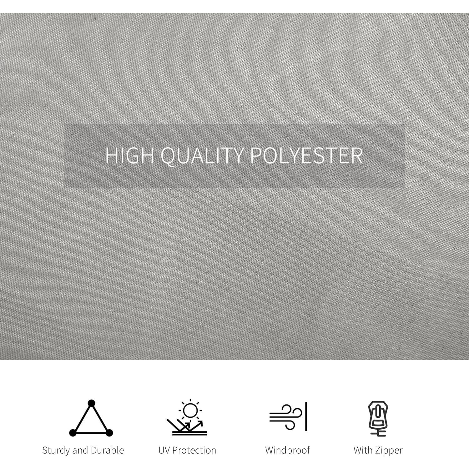 Cortinas Universales para Gazebo Outsunny 3.71 kg Gris Claro