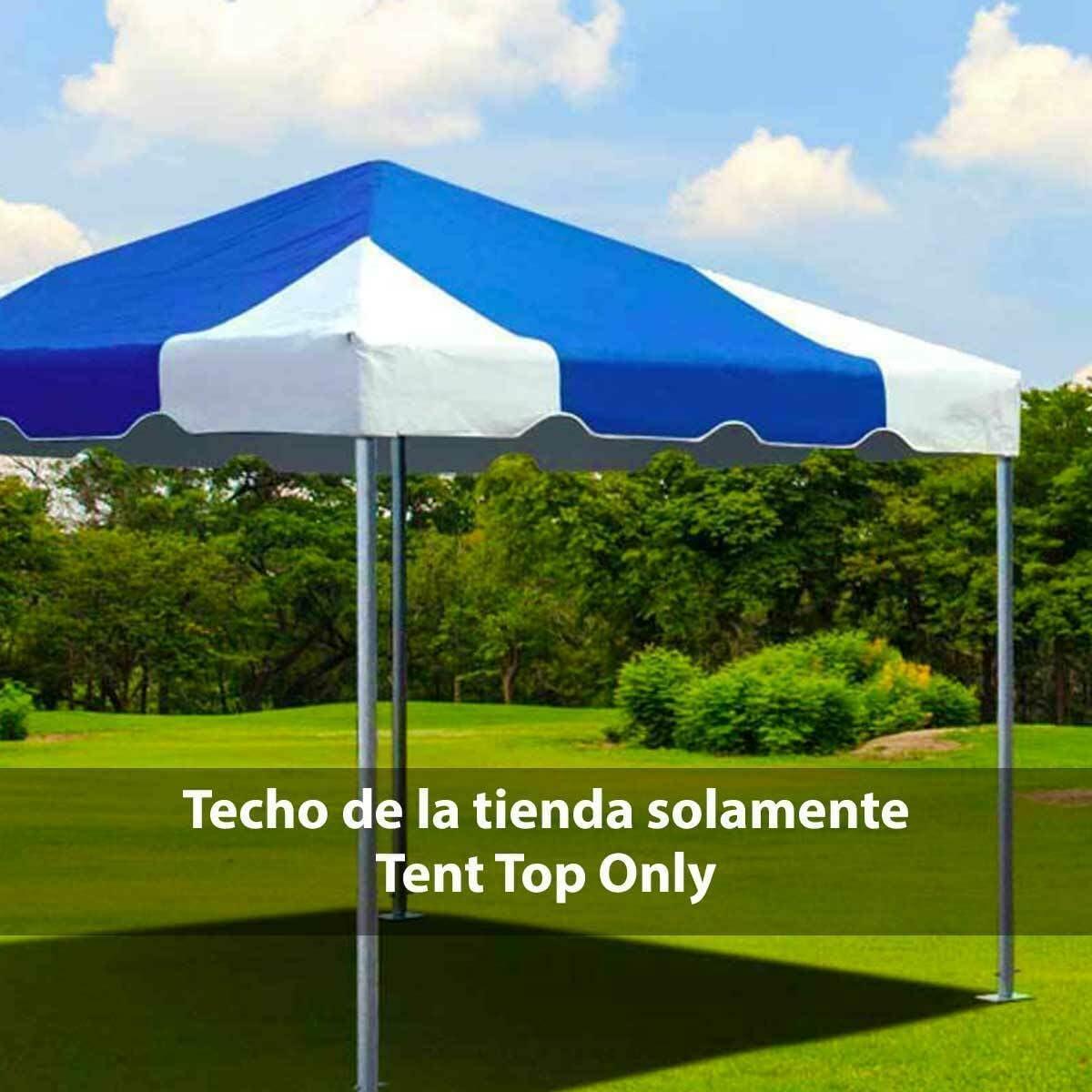 Carpa Superior 10x10 Pies TentandTable Vinilo 16oz Azul/Blanco