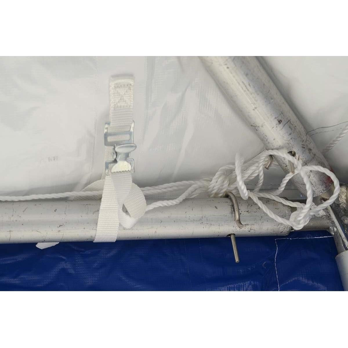 Carpa Superior 10x10 Pies TentandTable Vinilo 16oz Azul/Blanco