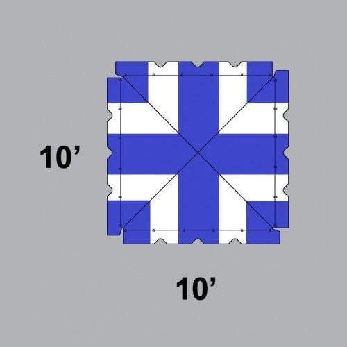 Carpa Superior 10x10 Pies TentandTable Vinilo 16oz Azul/Blanco