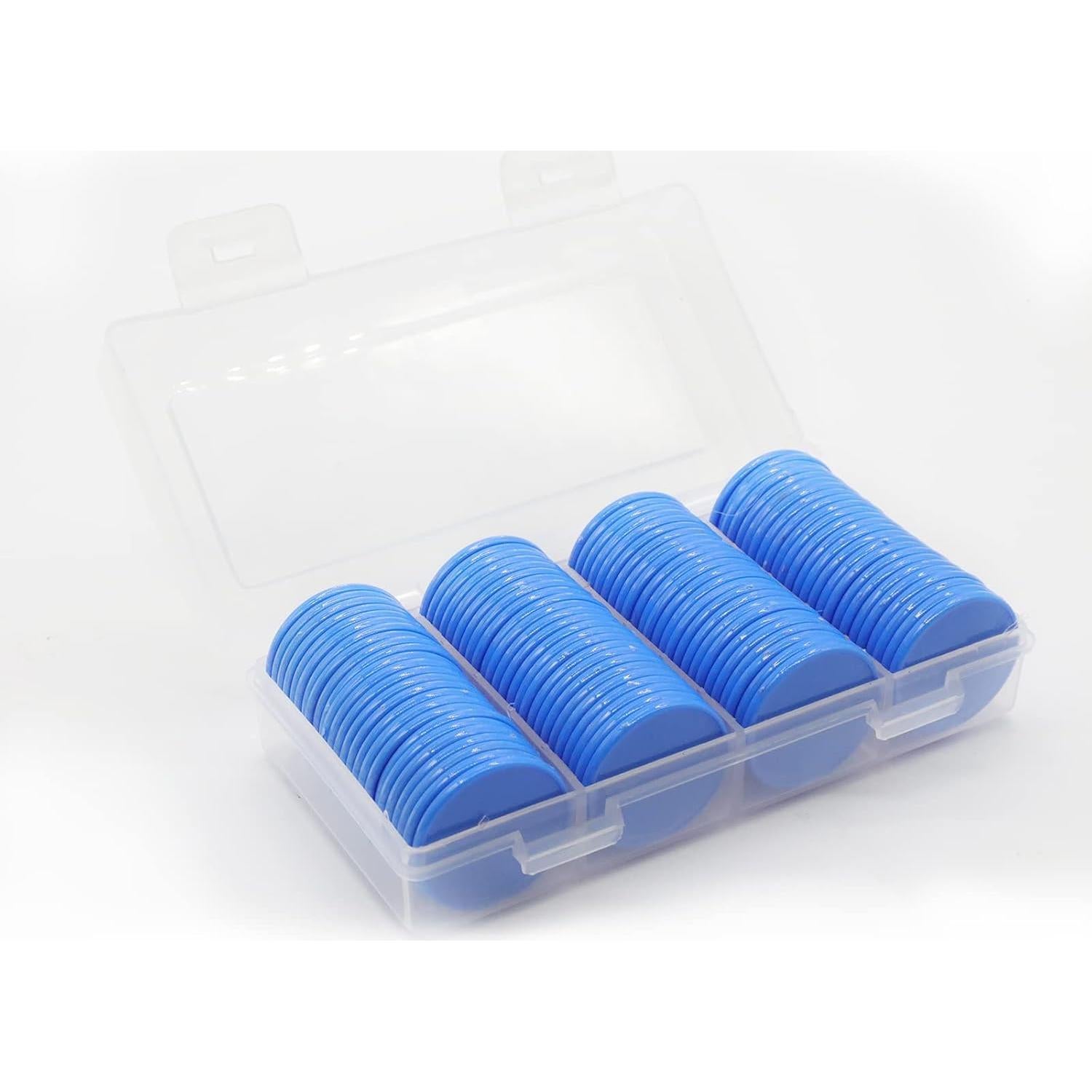 Juego de 100 Fichas de Plástico Azul Real 25 mm para Aprendizaje