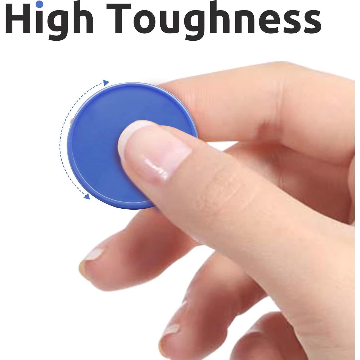 Juego de 100 Fichas de Plástico Azul Real 25 mm para Aprendizaje