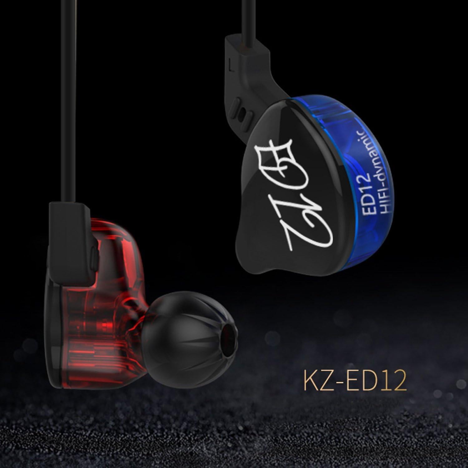 Auriculares in-ear KZ ED12 con conector 3.5mm, negro
