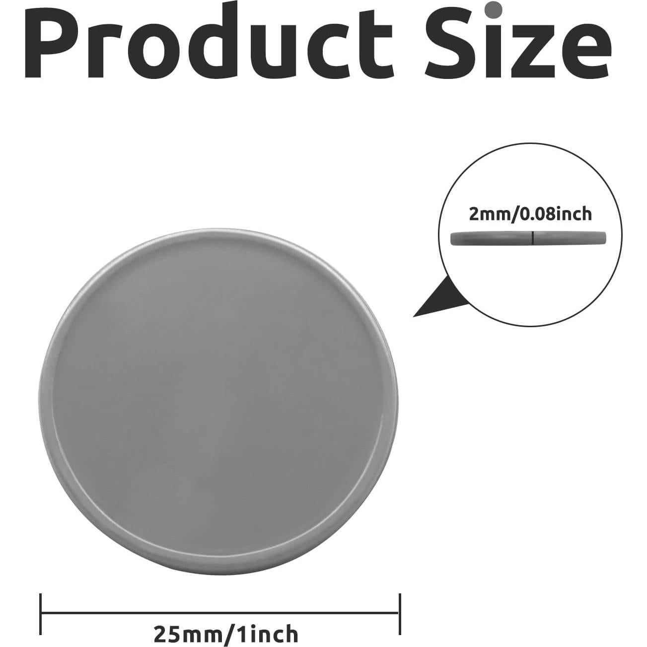 Juego de 100 Fichas de Plástico para Aprendizaje 25 mm Gris
