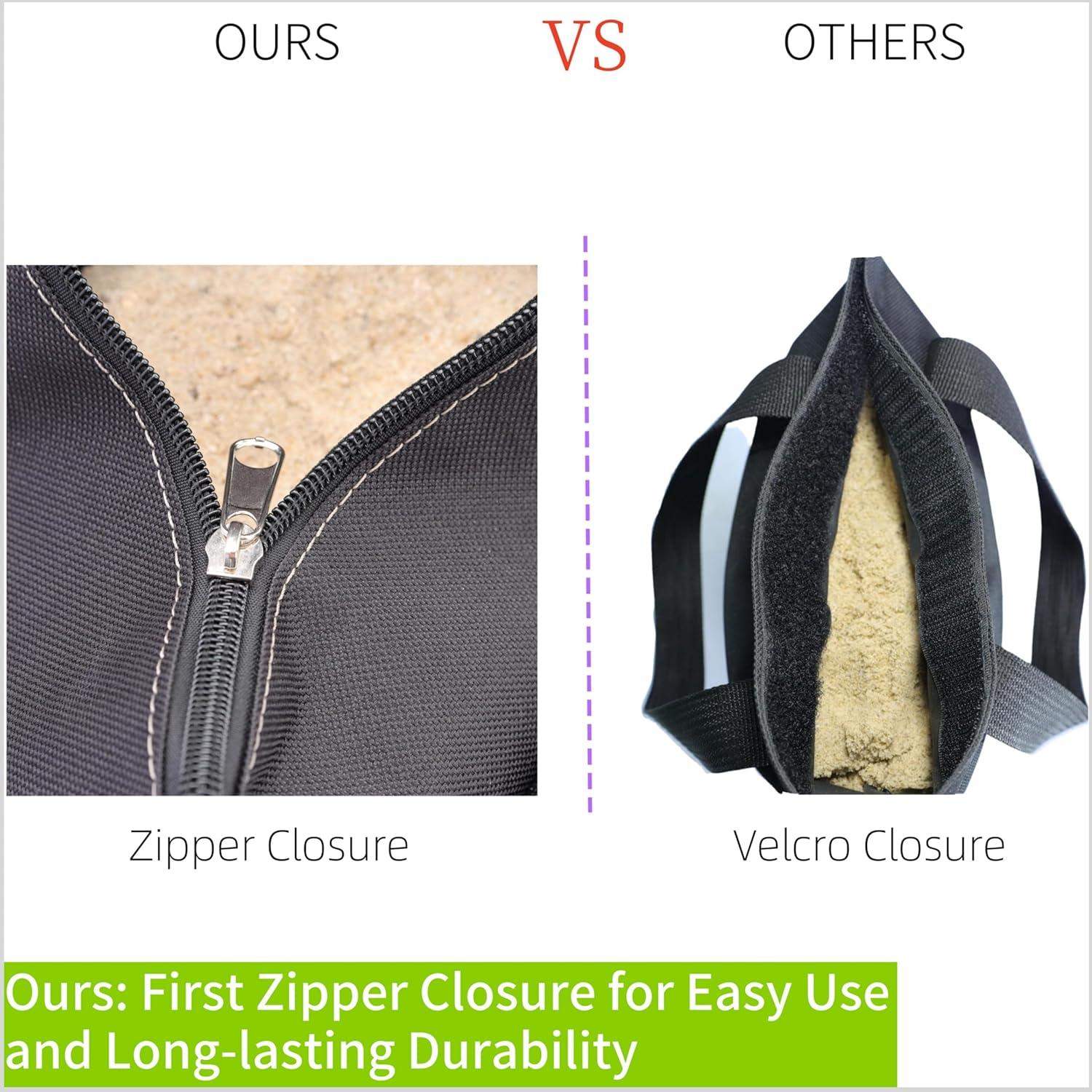 Bolsas de Arena Nadrocene con Cierre para Carpa - Juego de 4