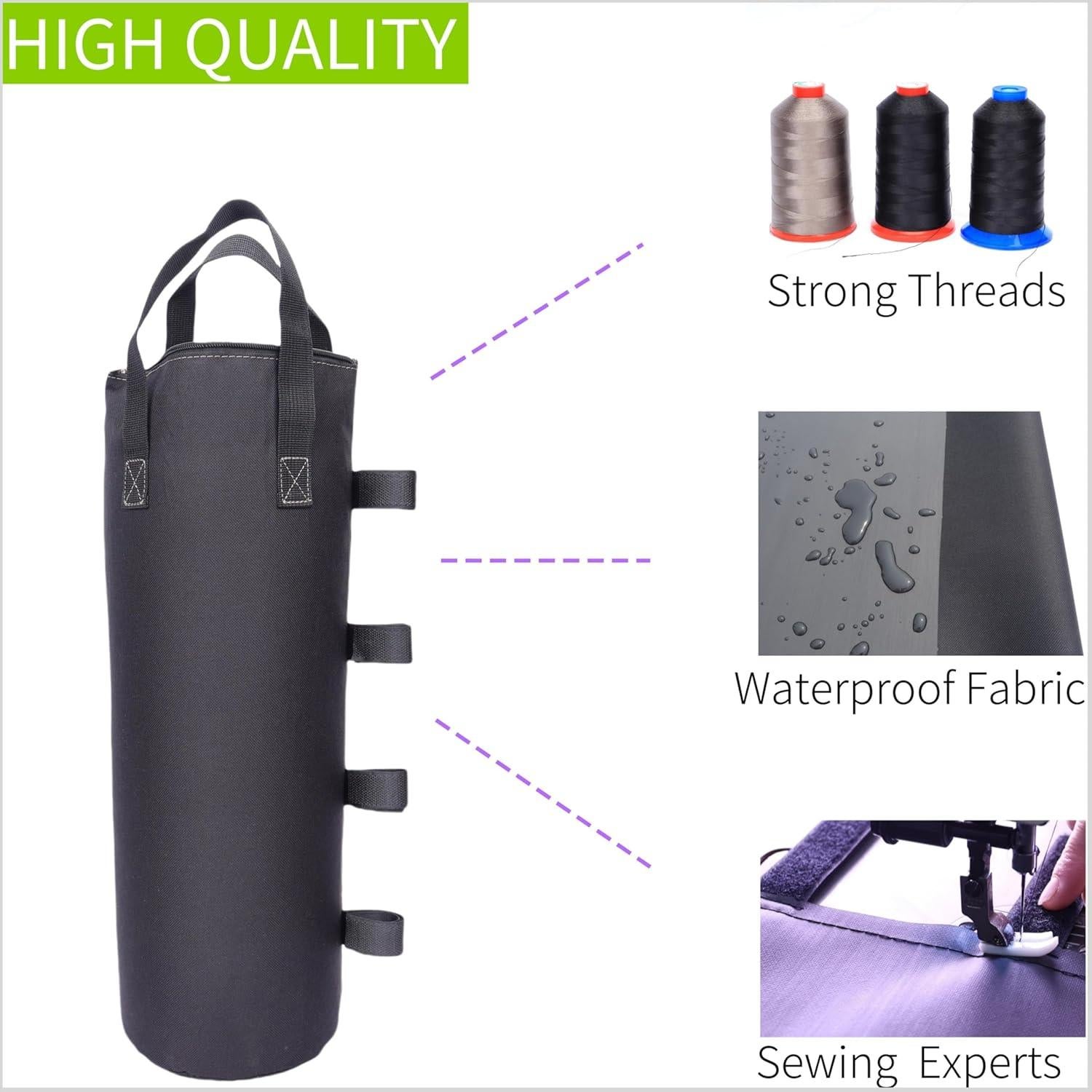 Bolsas de Arena Nadrocene con Cierre para Carpa - Juego de 4