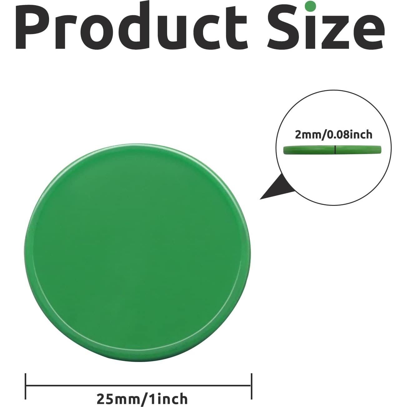 Juego de 100 Fichas de Plástico Verde para Aprendizaje