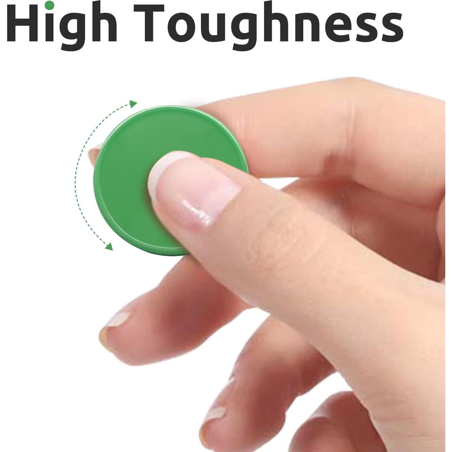 Juego de 100 Fichas de Plástico Verde para Aprendizaje