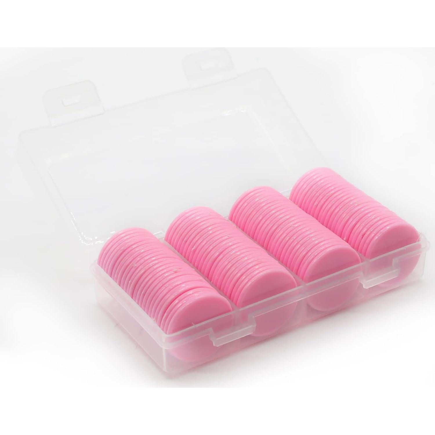 Juego de 100 Fichas de Plástico Rosa para Aprendizaje 25 mm