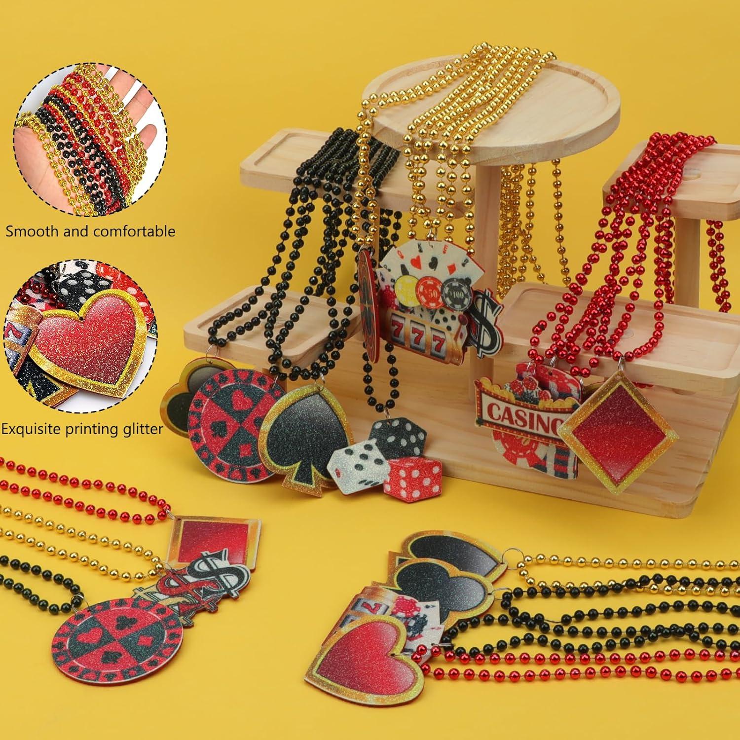 Juego de 120 collares de cuentas para fiesta de casino