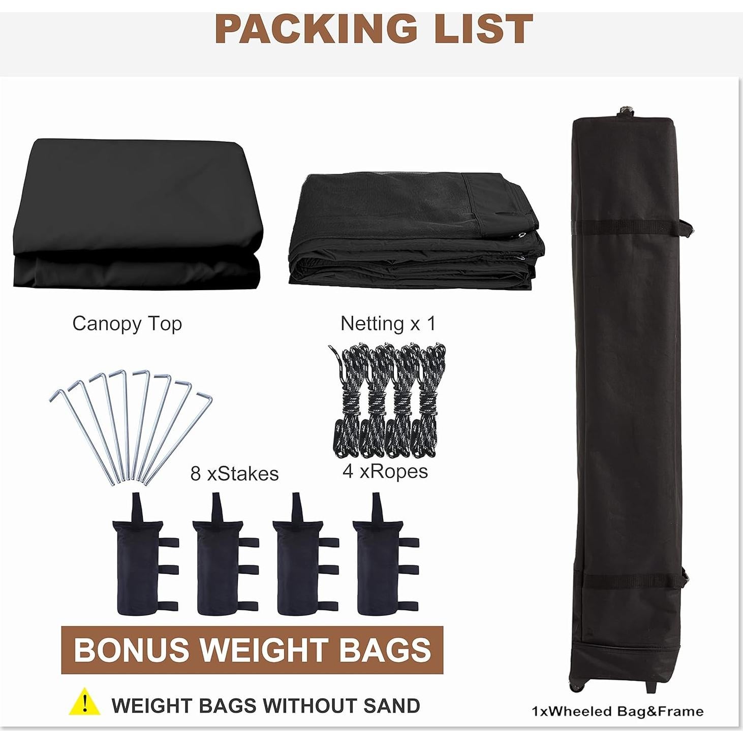 Carpa Plegable MASTERCANOPY 2.44x2.44m Negra con Malla