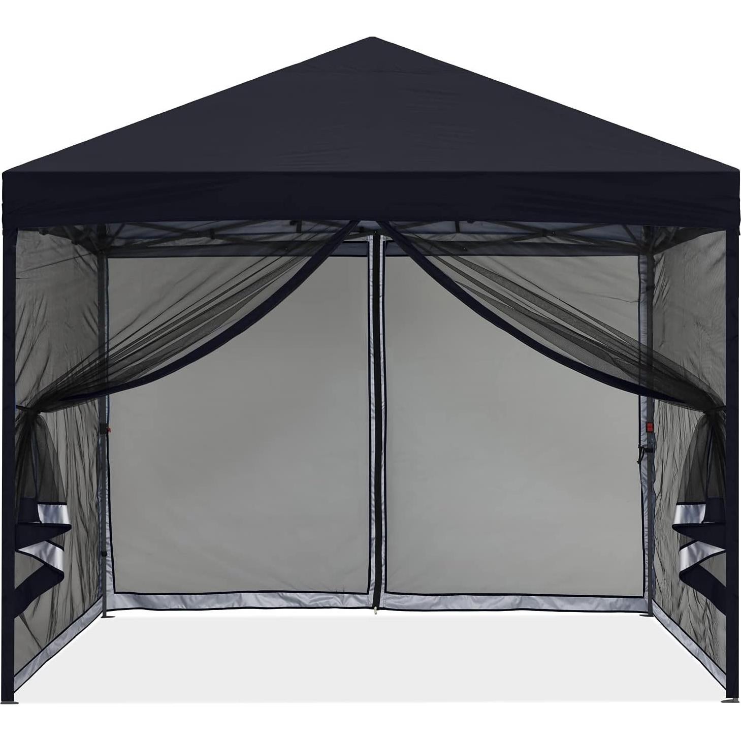 Carpa Plegable MASTERCANOPY 2.44x2.44m Negra con Malla