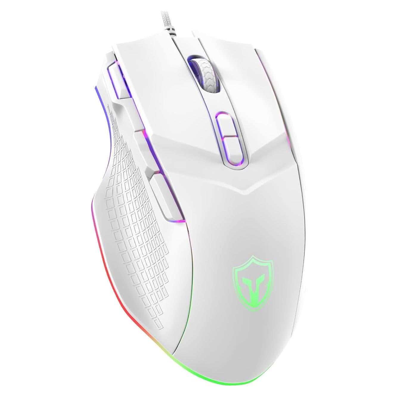 LEWENTECH Ratón Gaming Blanco 6 DPI hasta 7200 RGB