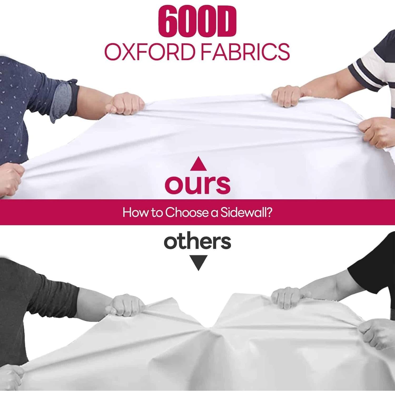 Pared Lateral de Carpa 600D KaKuEike 304.8x218.4cm Blanca