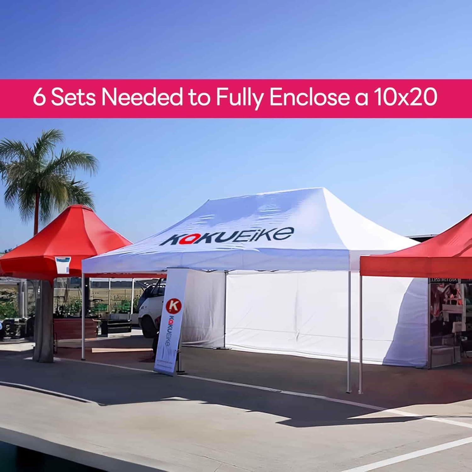 Pared Lateral de Carpa 600D KaKuEike 304.8x218.4cm Blanca