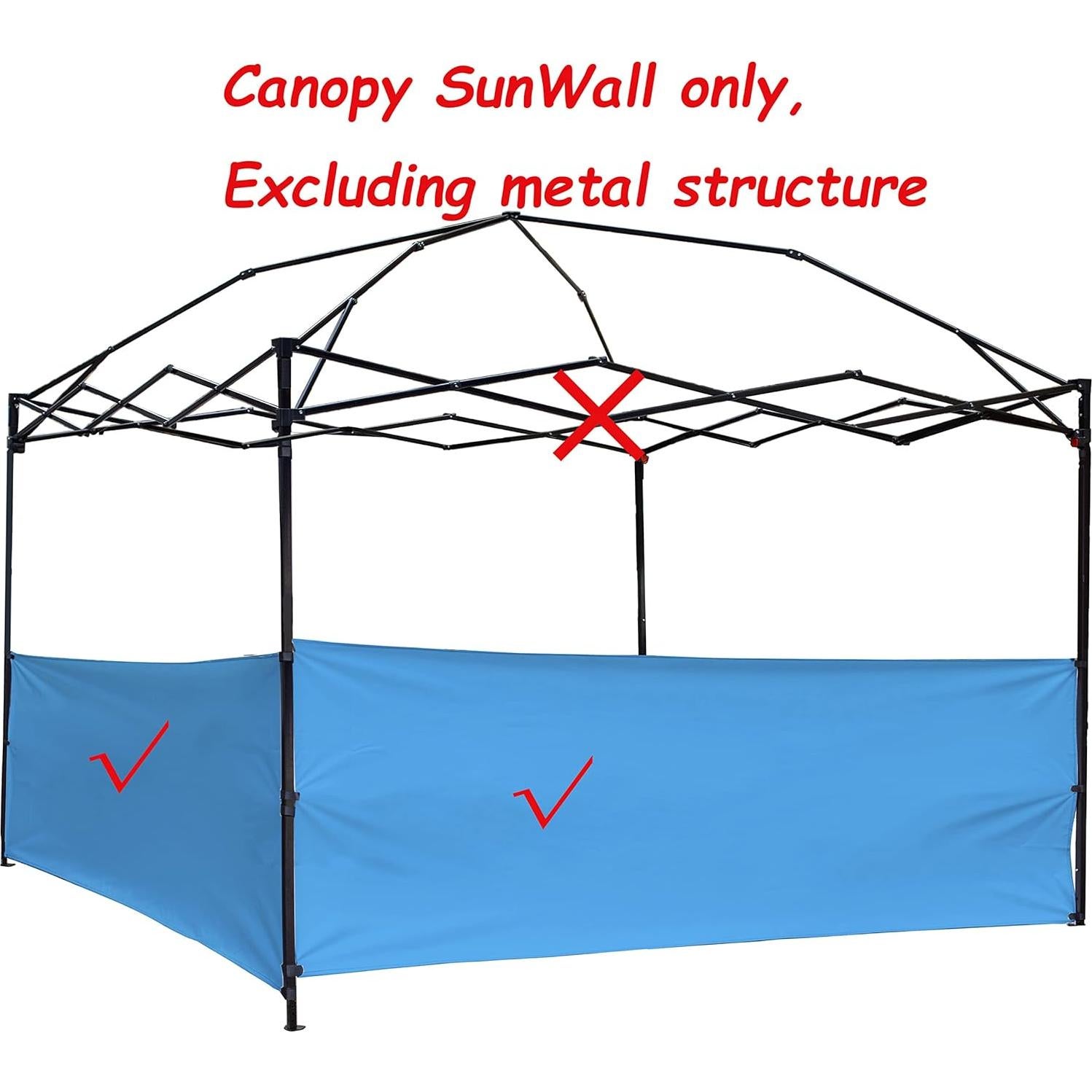 Paneles Laterales Medios NINAT para Gazebo 3.05m x 3.05m Azul