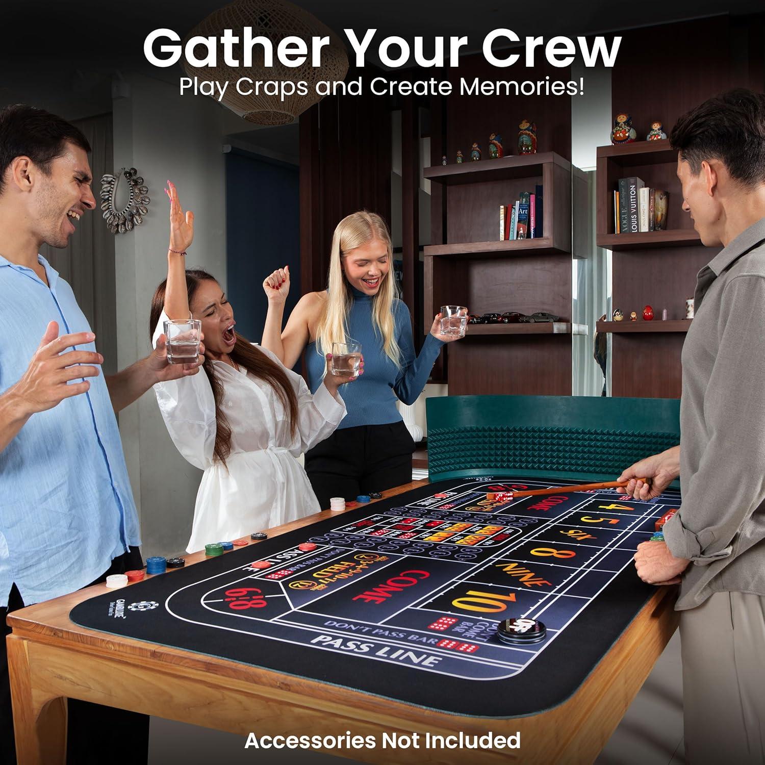 Mesa de Craps SCANSOFT 178x89 cm Antideslizante y Resistente