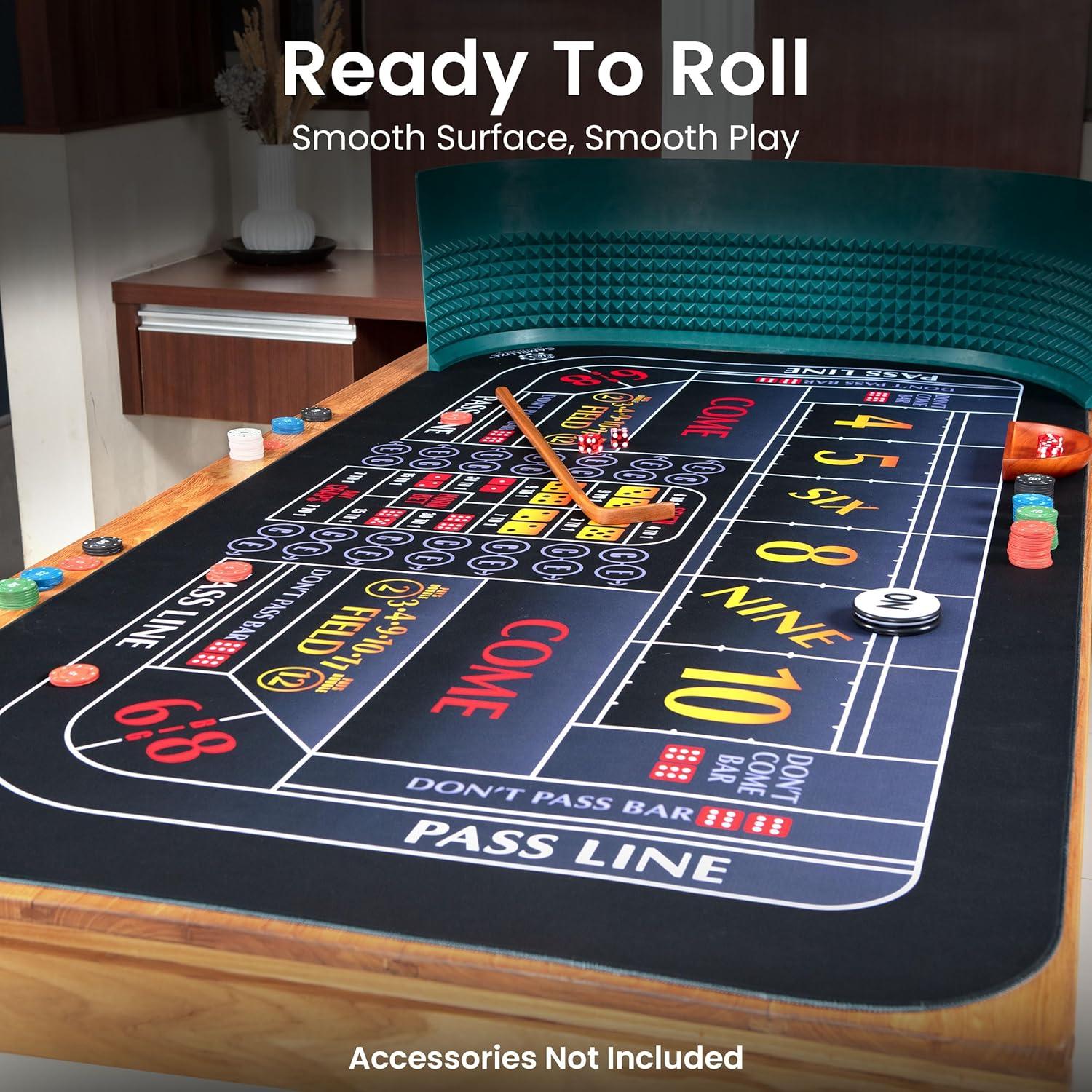 Mesa de Craps SCANSOFT 178x89 cm Antideslizante y Resistente