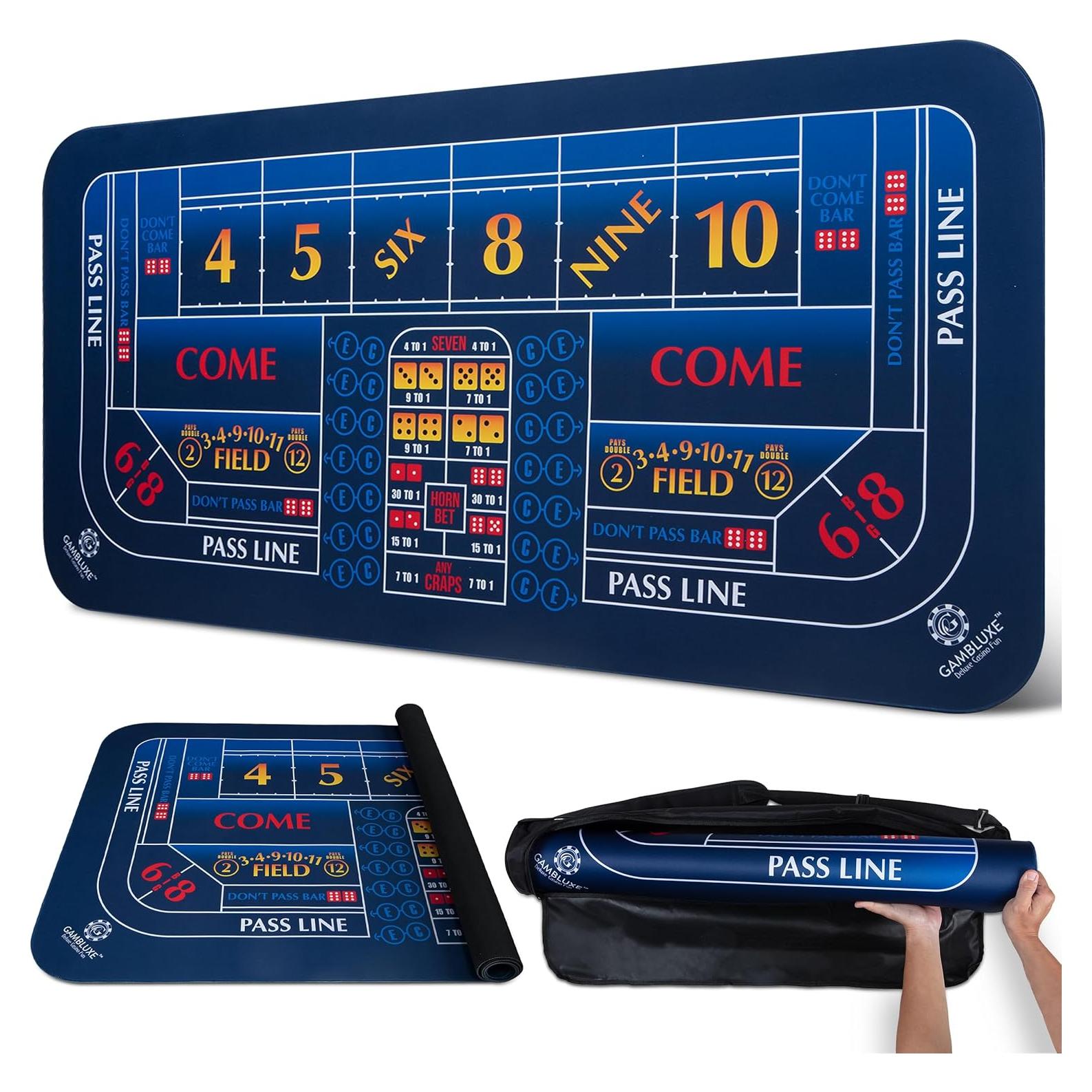 Mesa de Craps SCANSOFT 178x89 cm Antideslizante Azul