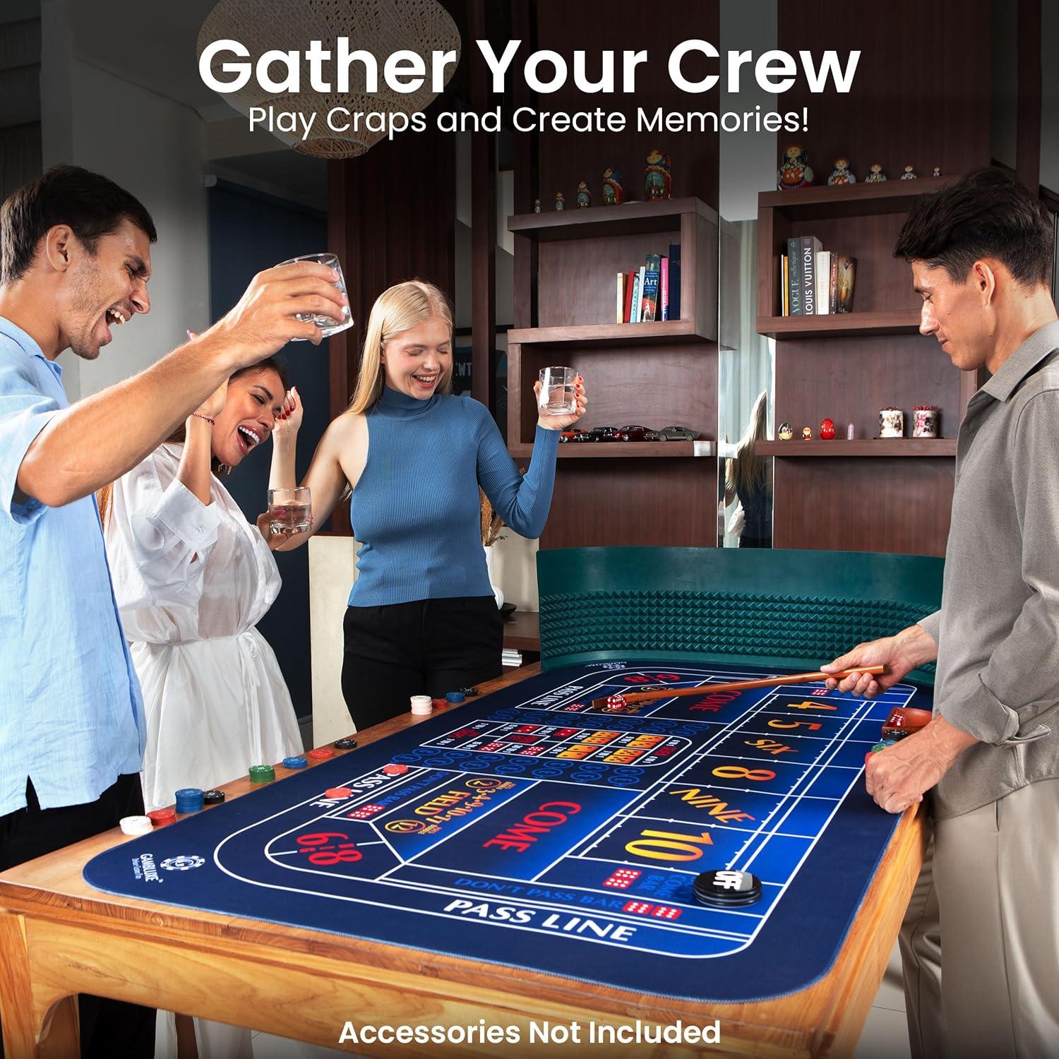 Mesa de Craps SCANSOFT 178x89 cm Antideslizante Azul