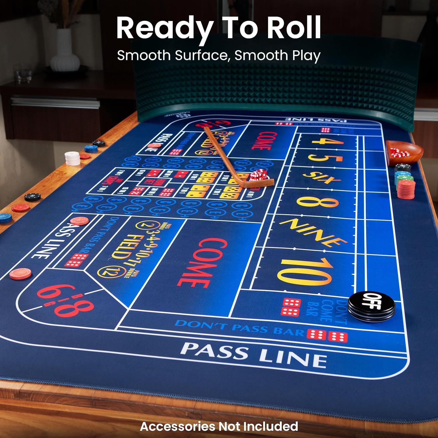 Mesa de Craps SCANSOFT 178x89 cm Antideslizante Azul