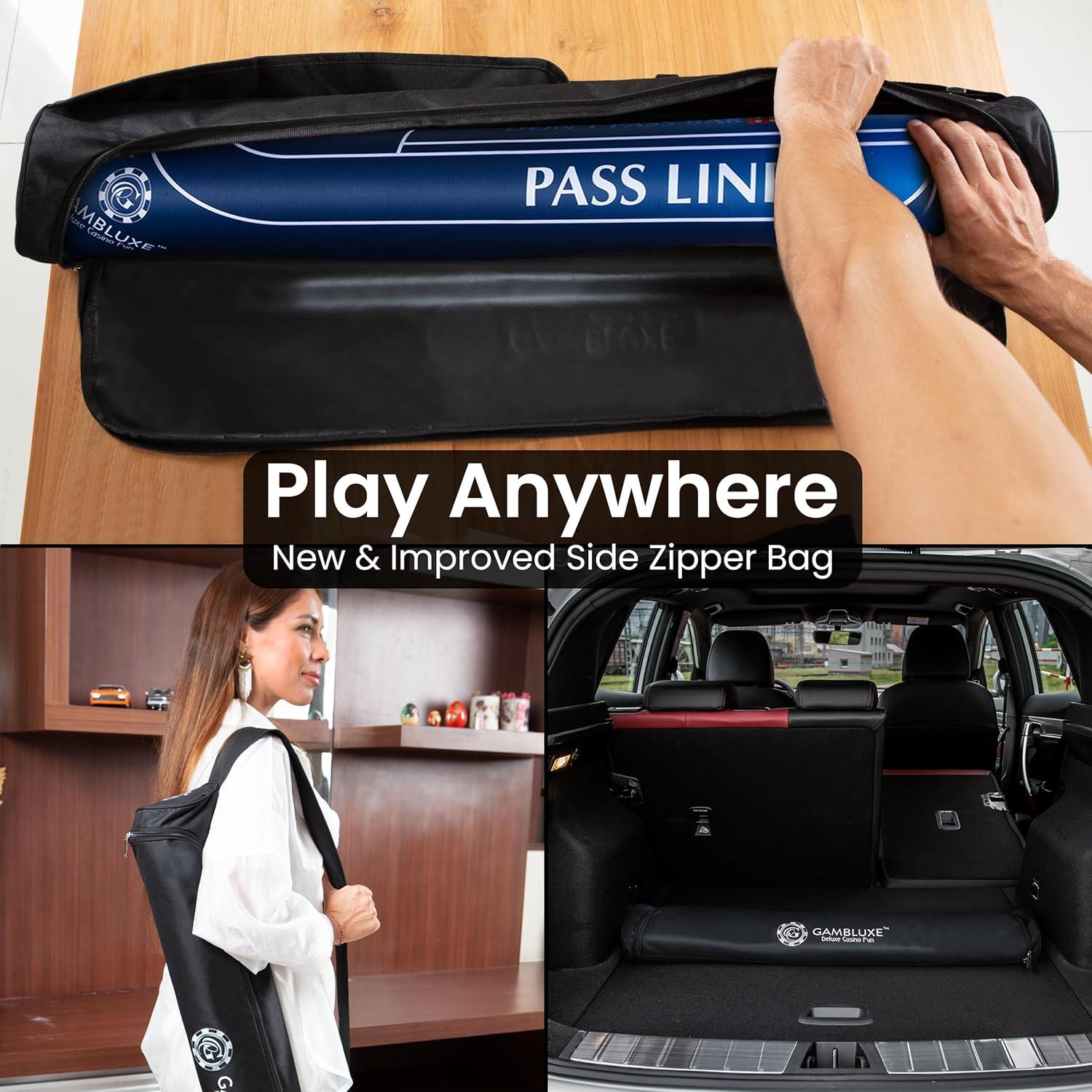 Mesa de Craps SCANSOFT 178x89 cm Antideslizante Azul