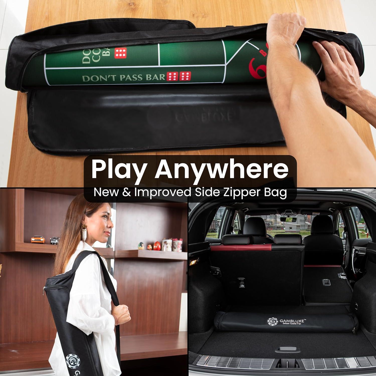 Mesa de Craps SCANSOFT 178x89 cm Antideslizante Verde