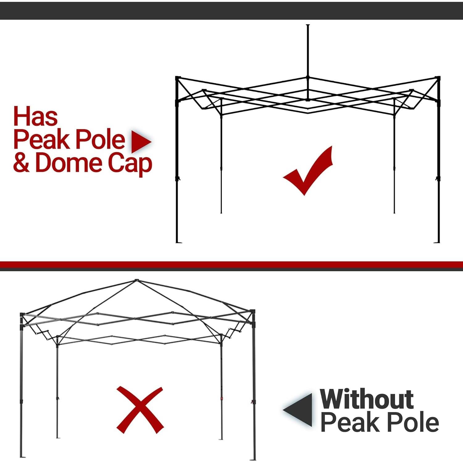 Techo de Reemplazo para Carpa Plegable 10x10 CLAETF Caqui