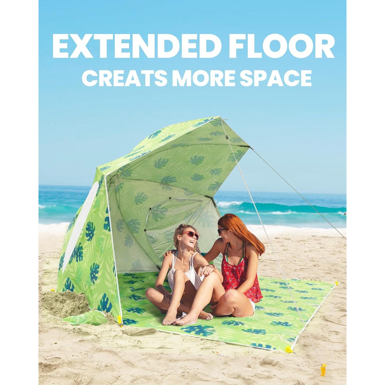 Sombrilla de Playa Pop Up OutdoorMaster 213x279cm UV UPF 50+