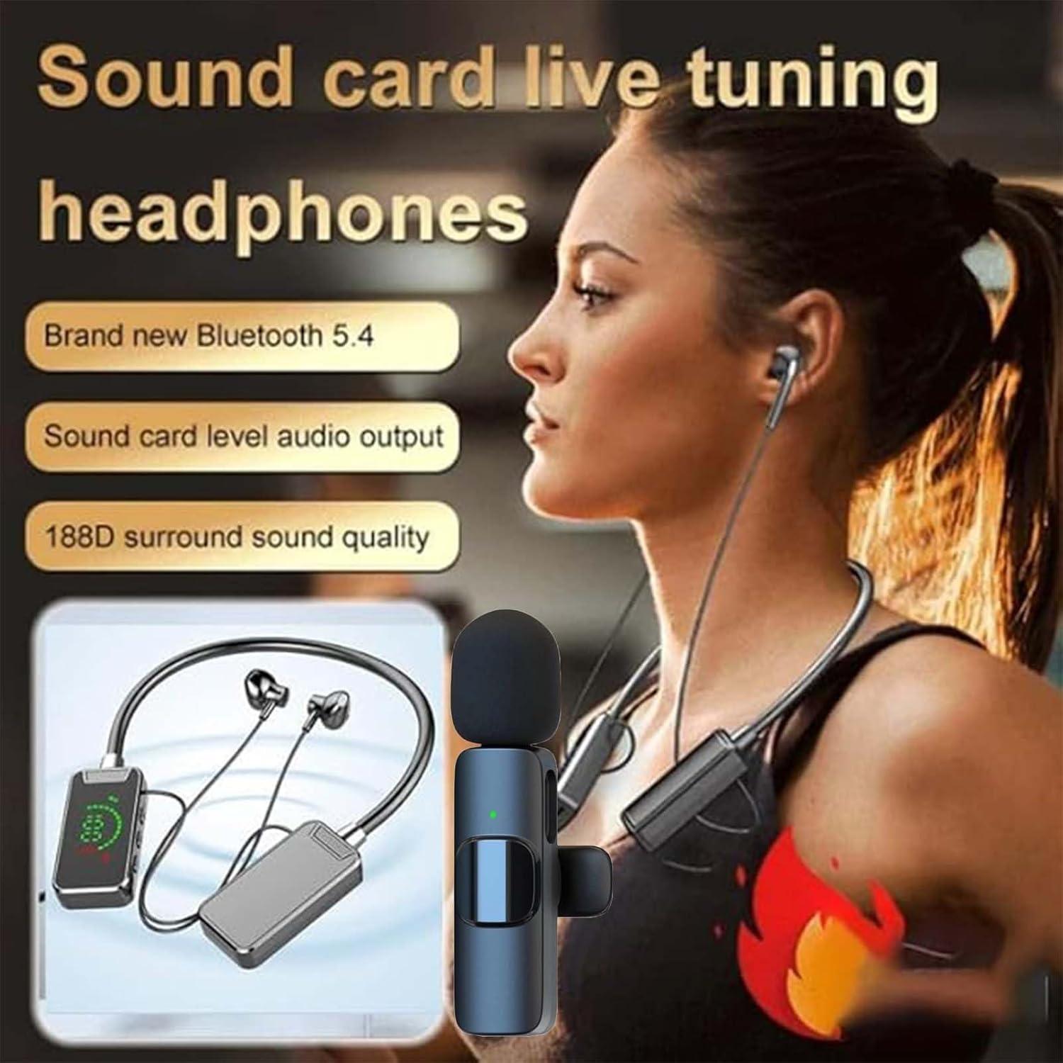 Auriculares Bluetooth Karaoke Deportivos Foihletpath - Negro