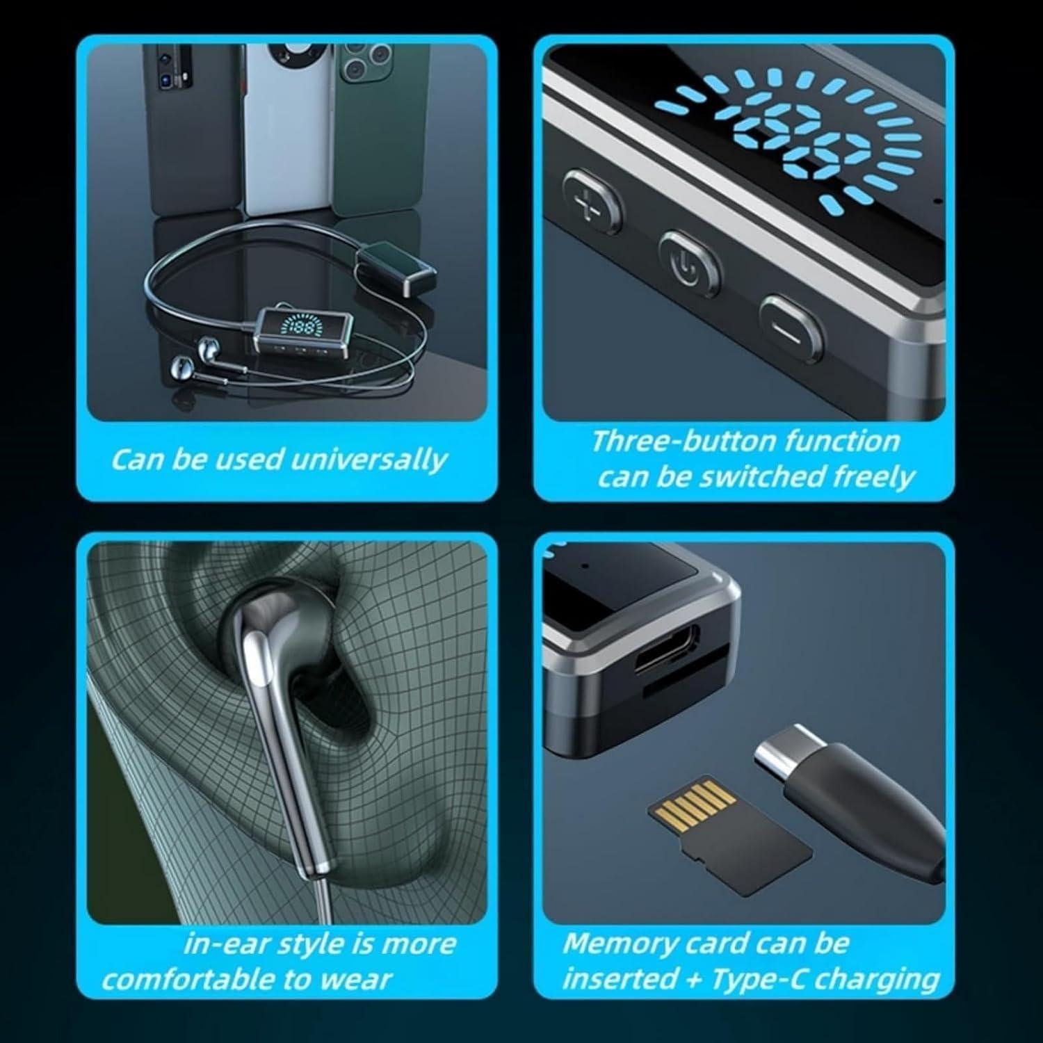 Auriculares Bluetooth Karaoke Deportivos Foihletpath - Negro